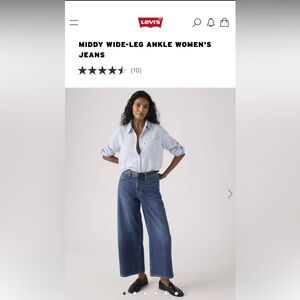 Levi's Middi Wide Leg Ankle Jeans